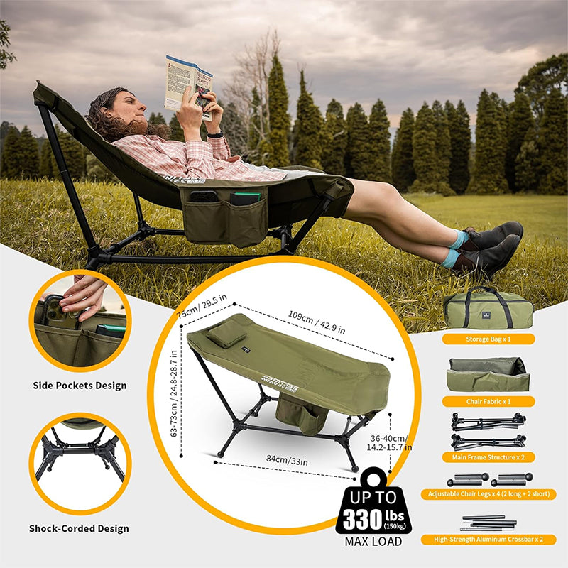 DEFTHIKE Lie Down Foldable Moon Chair