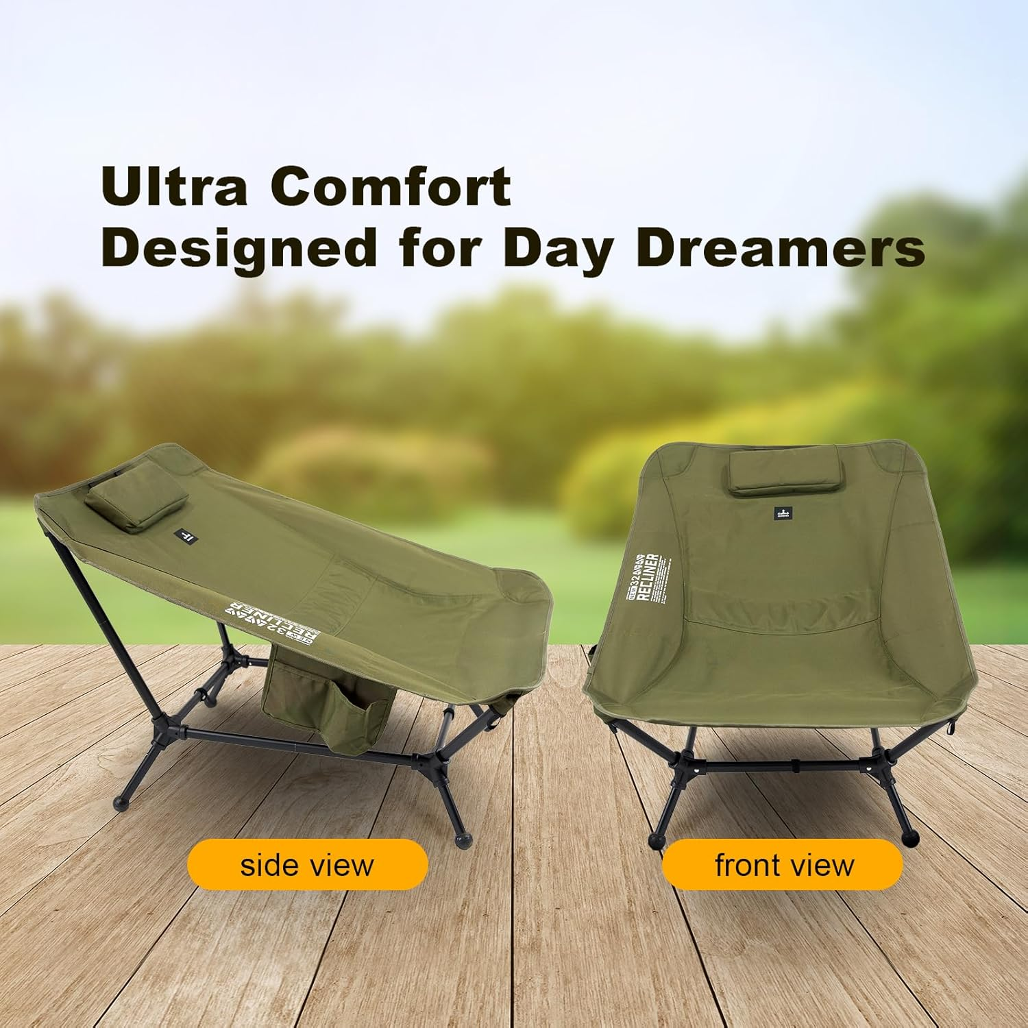 DEFTHIKE Lie Down Foldable Moon Chair