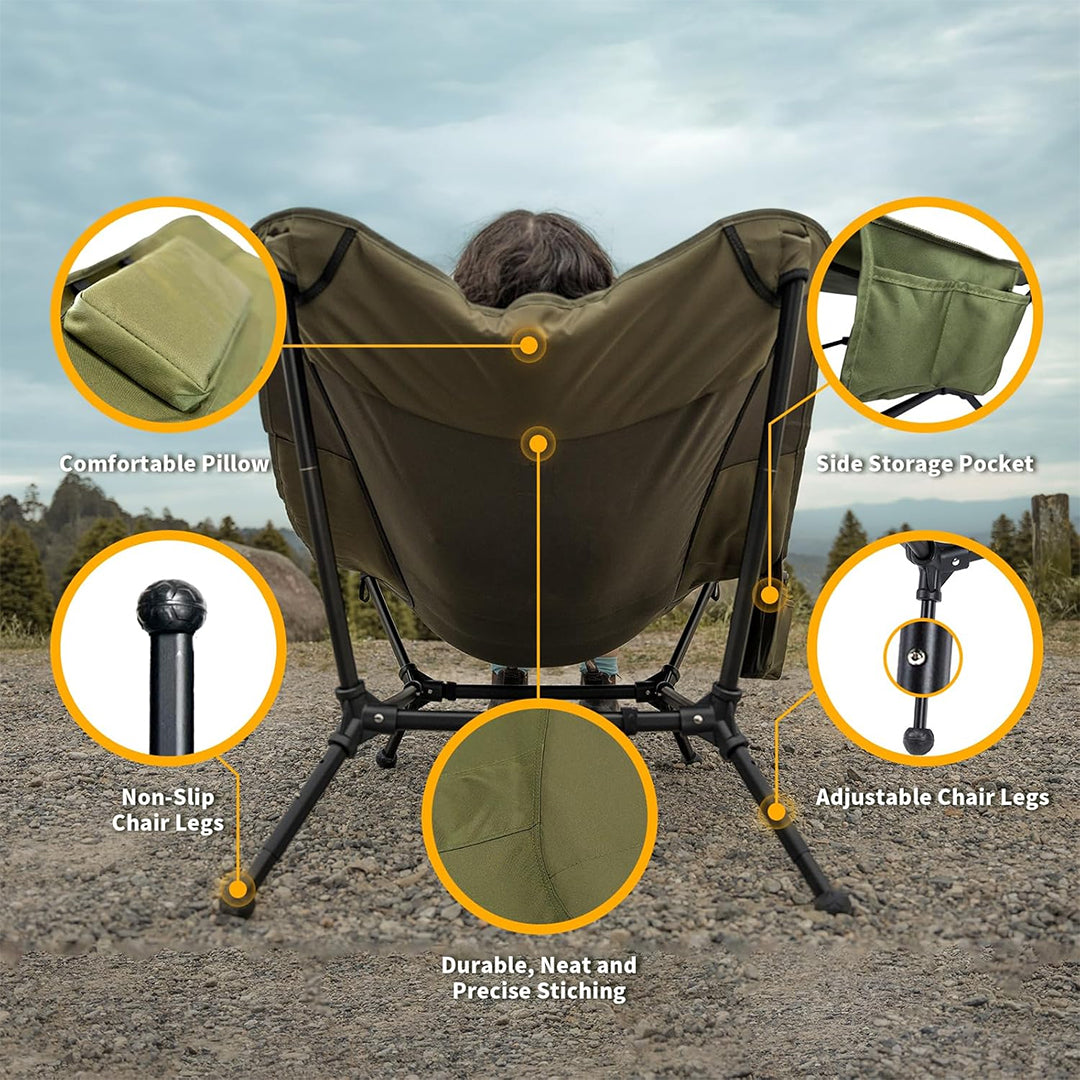 DEFTHIKE Lie Down Foldable Moon Chair