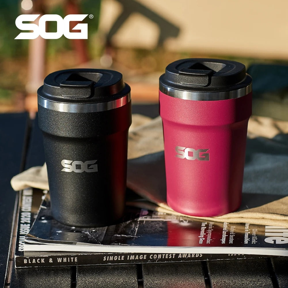 SOG Coffee Mug with Lid 360ml – Red
