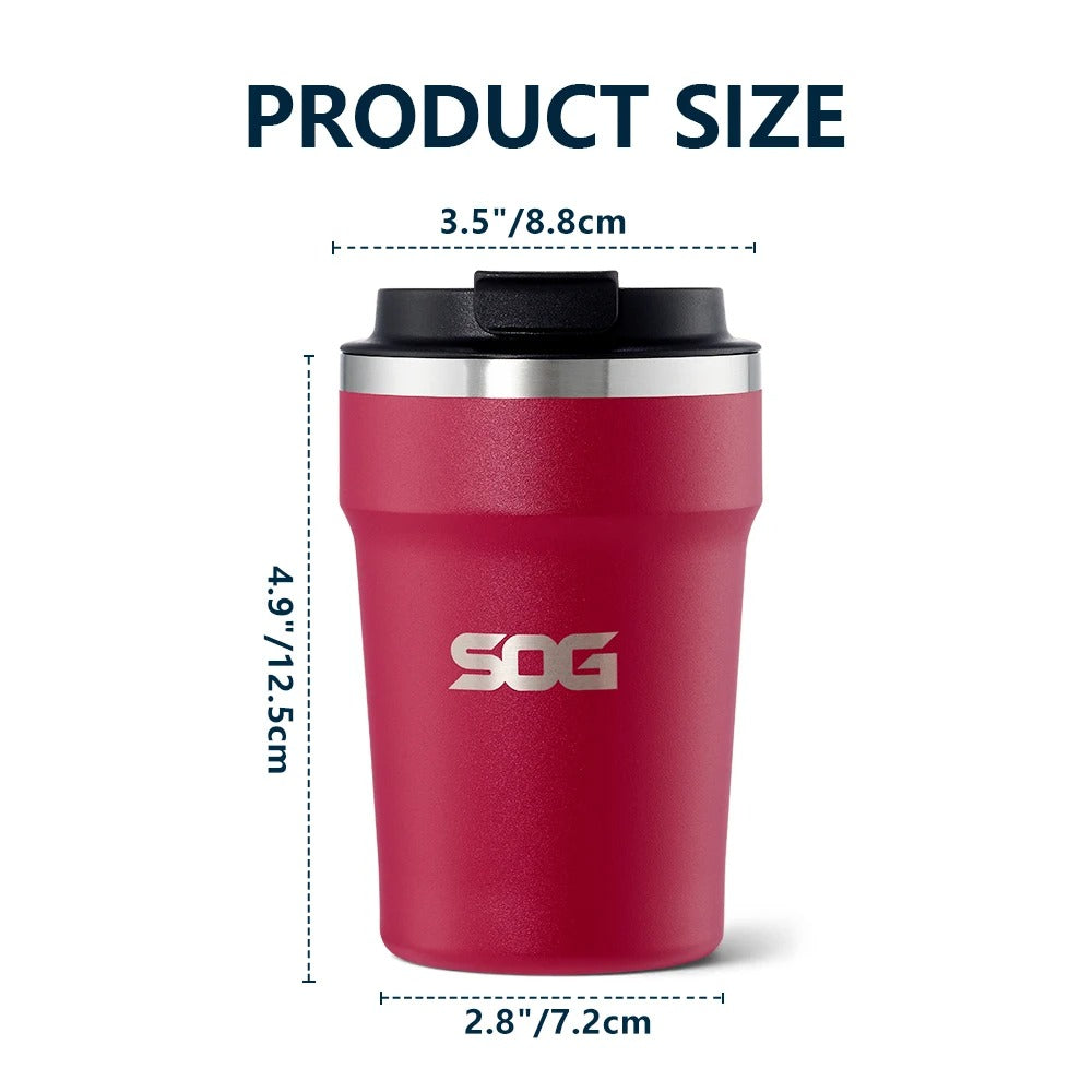 SOG Travel Mug with Lid 360ml – Black