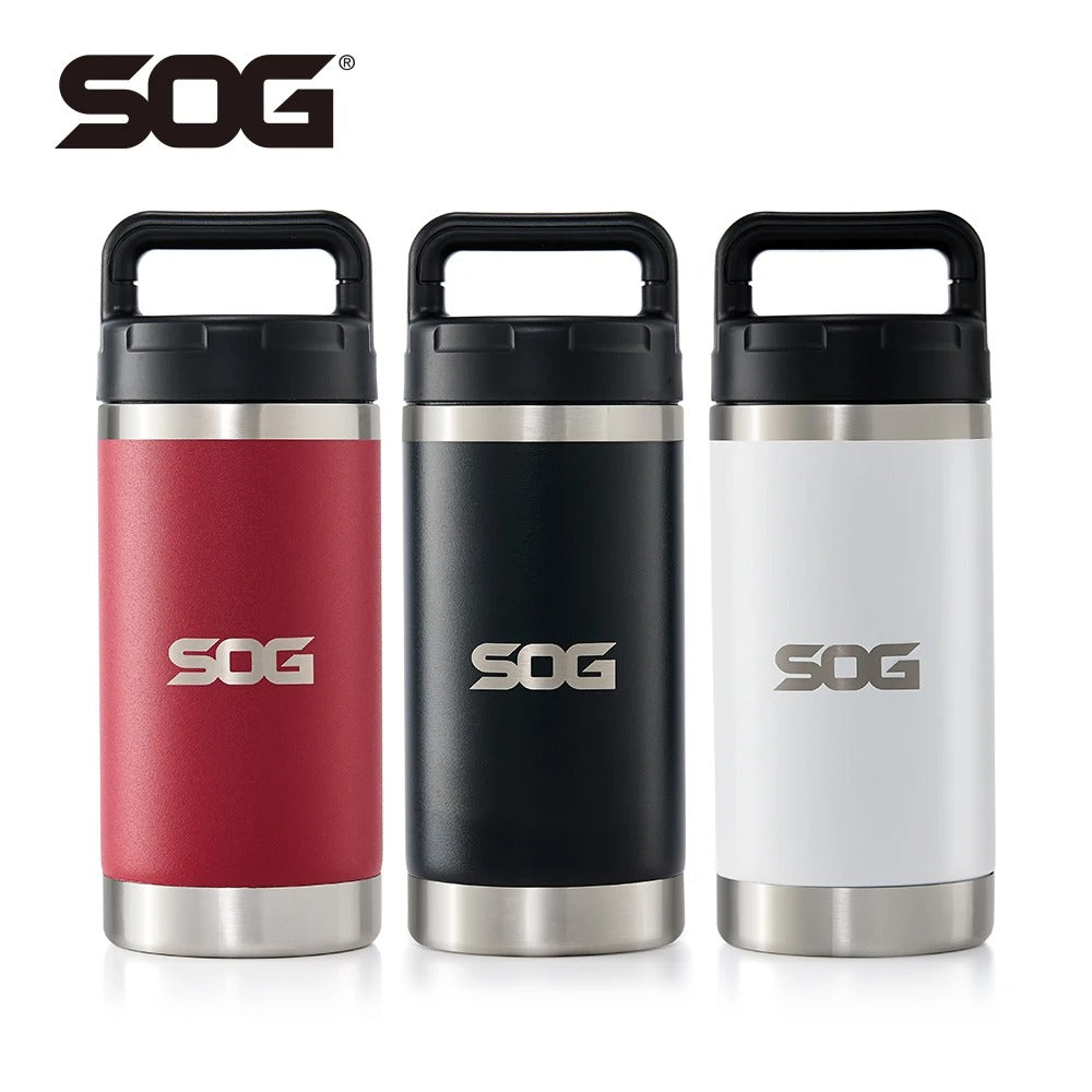 SOG Travel Mug with Handle & Lid 350ml – White
