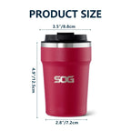 SOG Coffee Mug with Lid 360ml – Red