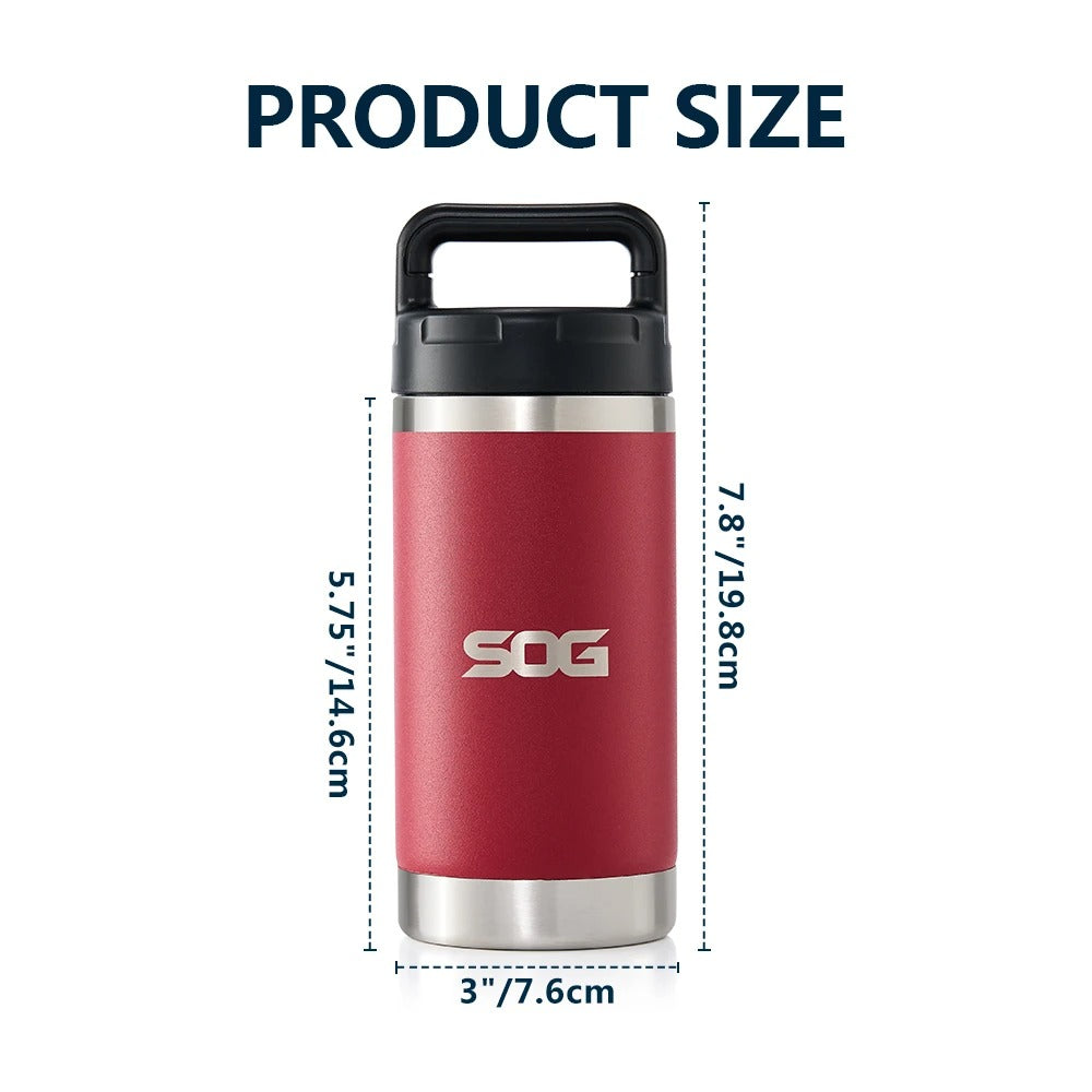 SOG Travel Mug with Handle & Lid 350ml – Red