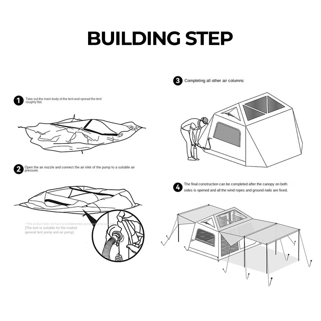 BLACKDOG Misty Island 6.0 Air Tent – 230CM X 260CM