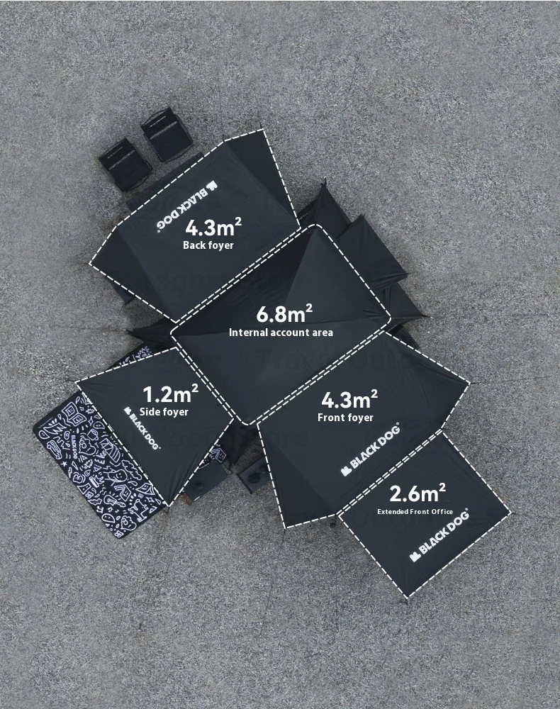 BLACKDOG ShanTing 6.8 Mountain Yard Tent – 330CM X 220CM