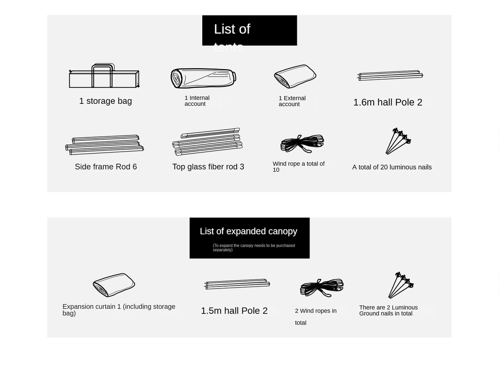 BLACKDOG ShanTing 6.8 Mountain Yard Tent – 330CM X 220CM