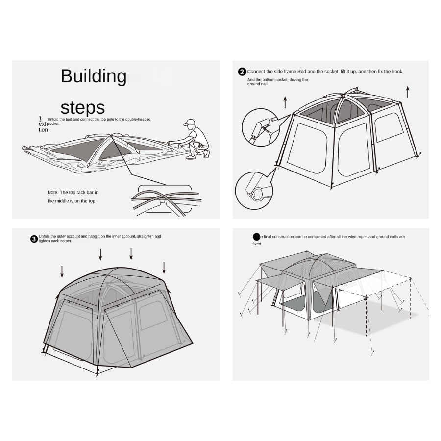 BLACKDOG ShanTing 6.8 Mountain Yard Tent – 330CM X 220CM