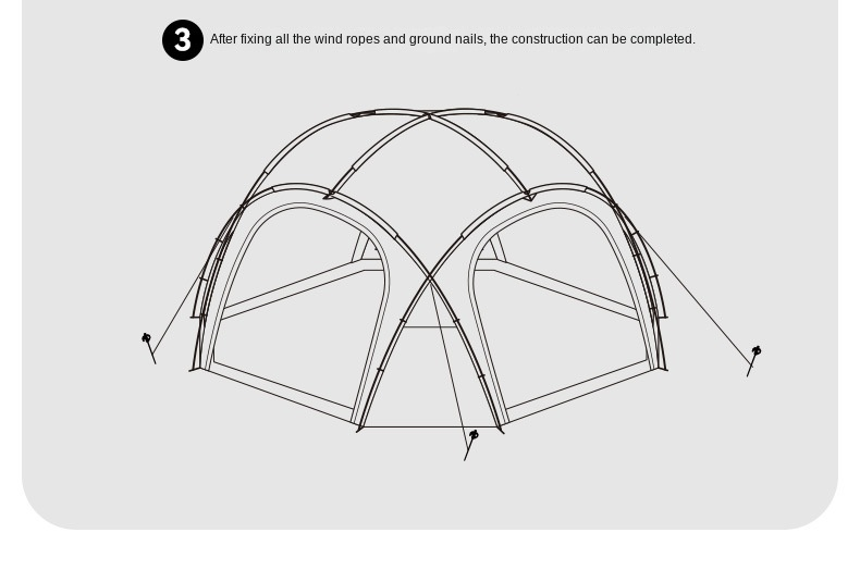 BLACKDOG Fantasy City Dome Tent – 435CM X 435CM