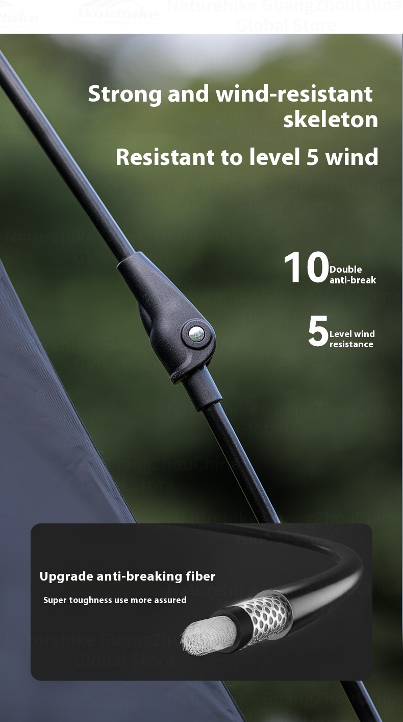 BLACKDOG Leisure Auto Tent 2 Door 2 Window – 240CM X 240CM