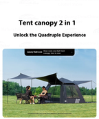 BLACKDOG Leisure Auto Tent 2 Door 2 Window – 240CM X 240CM