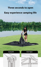 BLACKDOG Leisure Auto Tent 2 Door 2 Window – 240CM X 240CM