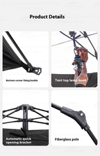 BLACKDOG Leisure Auto Tent 2 Door 2 Window – 240CM X 240CM