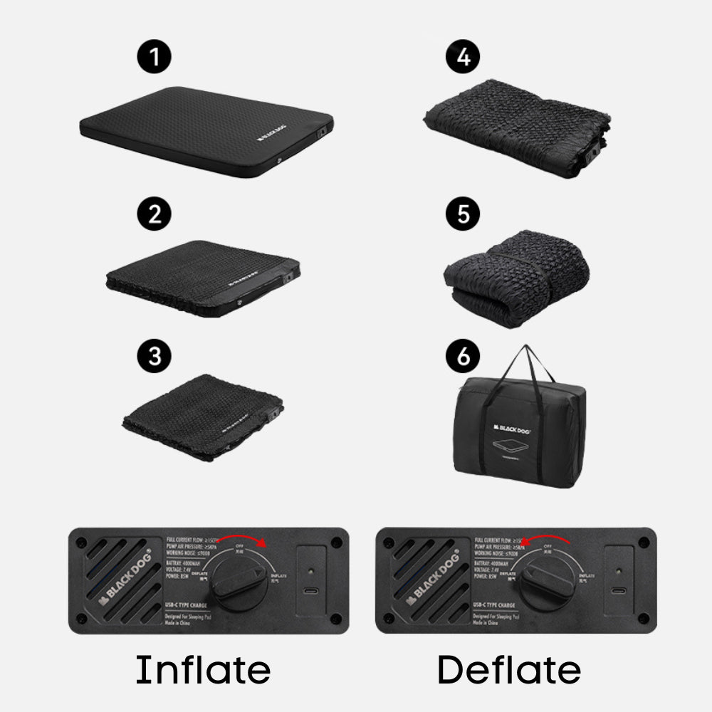 BLACKDOG Cloud Sense Auto Inflatable Air Cushion – 2P