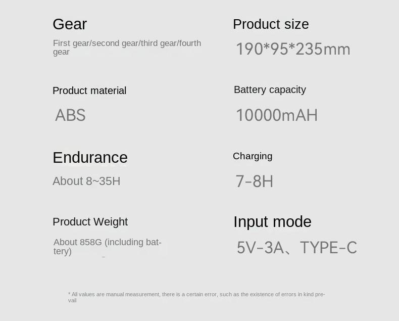 BLACKDOG Cooling Oscillating Fan