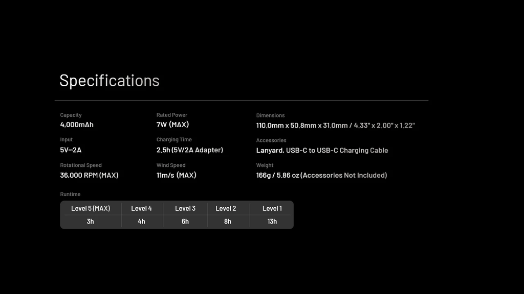 NITECORE NEF01 Mini Handheld Fan