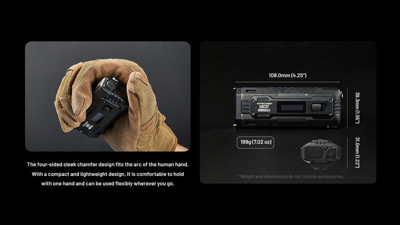 NITECORE EDC37 Tactical Flashlight 8000LM