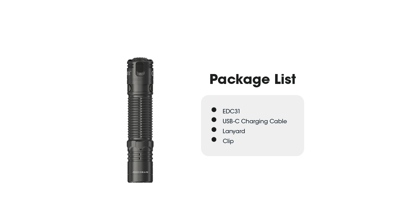 NITECORE EDC31 Tactical Flashlight 3500LM