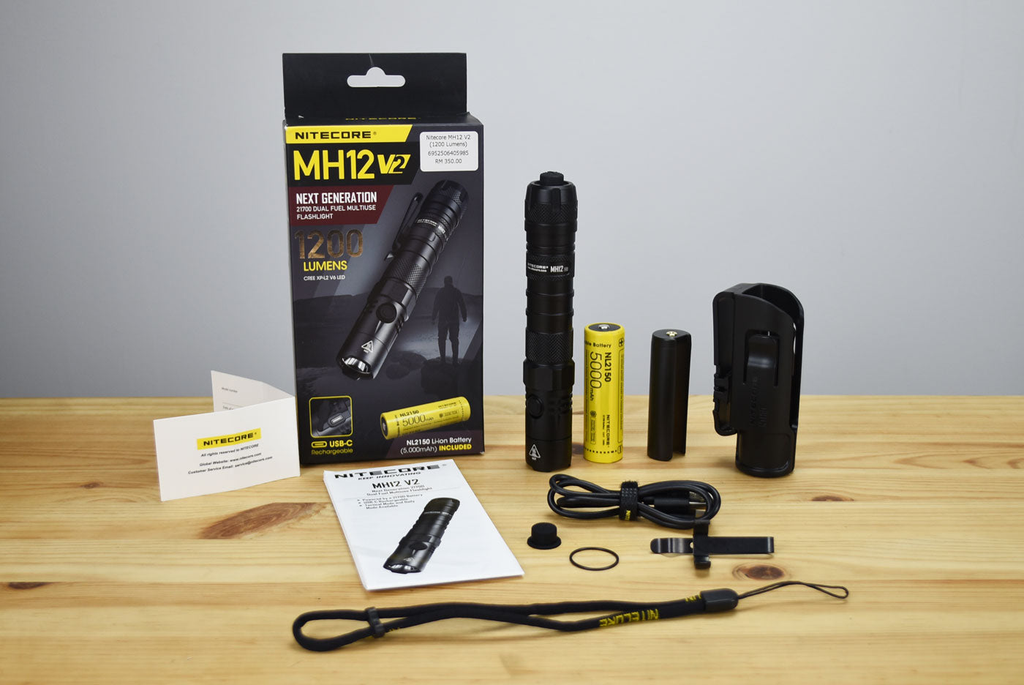 NITECORE MH12 V2 Tactical Flashlight 1200LM