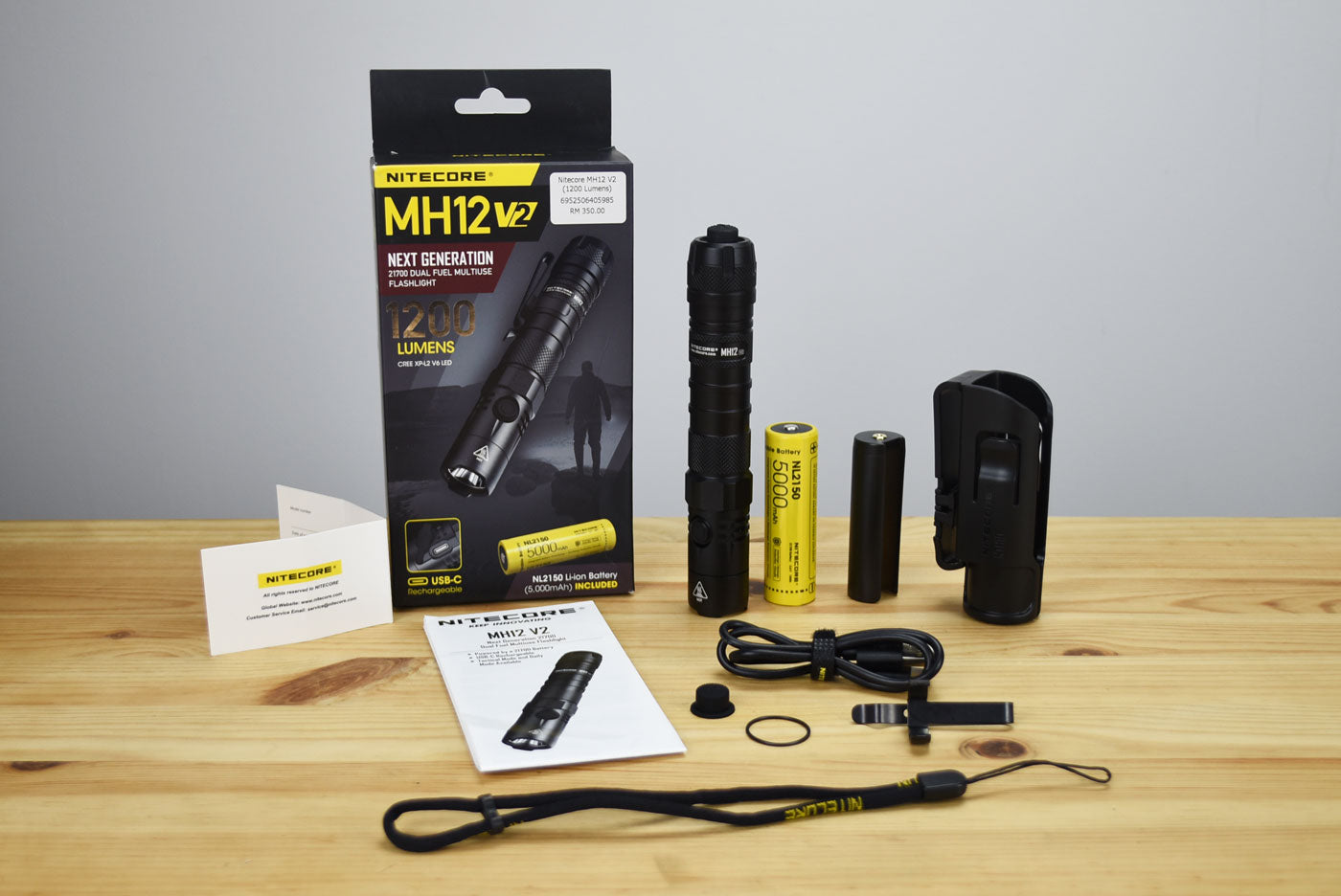 NITECORE MH12 V2 Tactical Flashlight 1200LM
