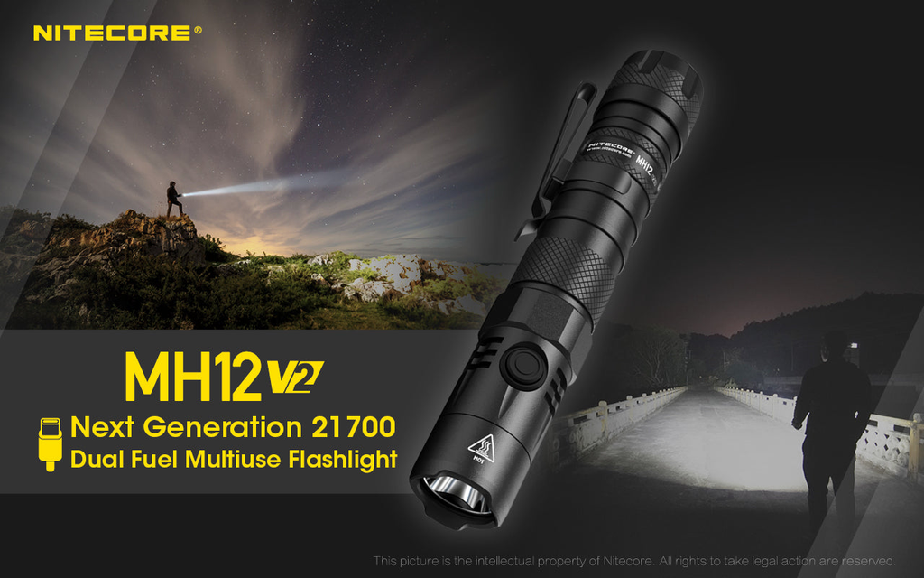 NITECORE MH12 V2 Tactical Flashlight 1200LM