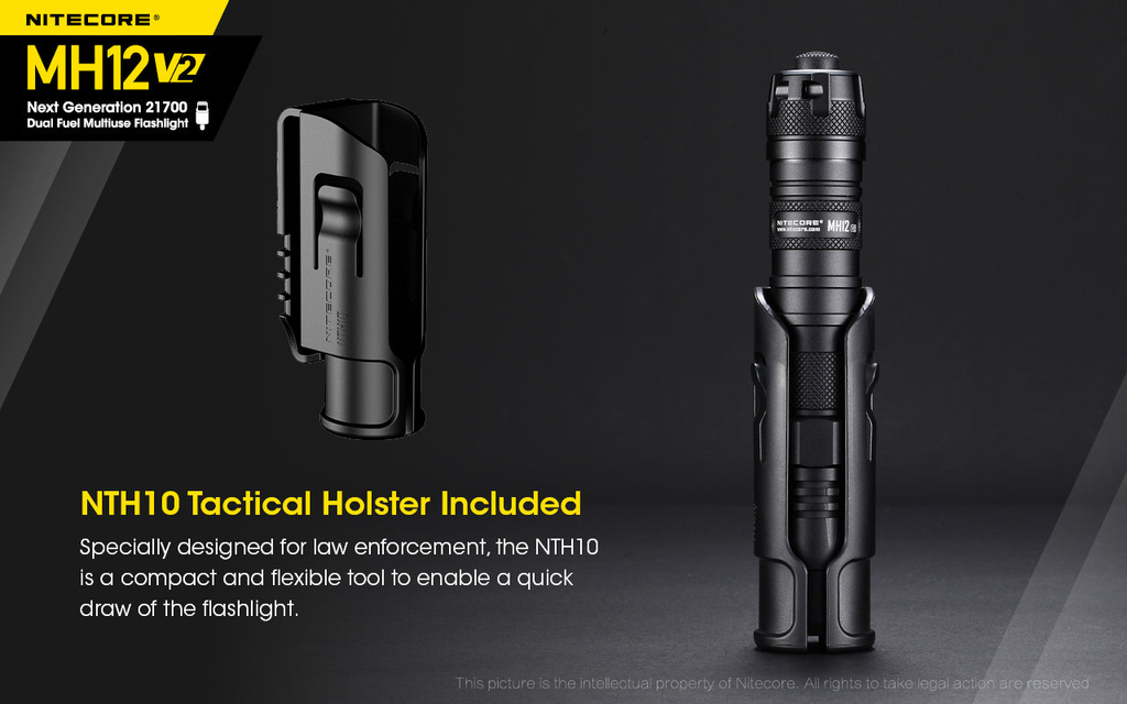 NITECORE MH12 V2 Tactical Flashlight 1200LM