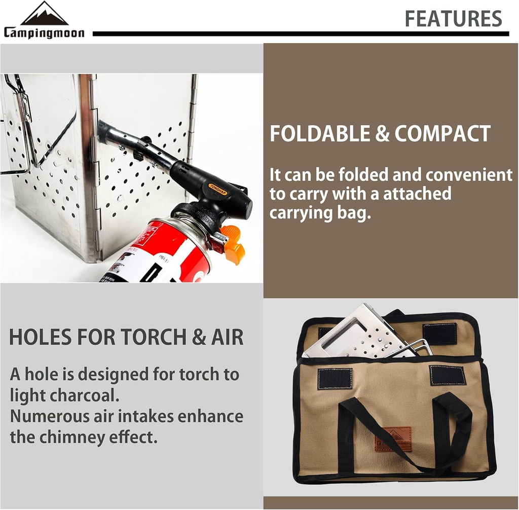 CAMPINGMOON MT-18 Folding Firewood Stove