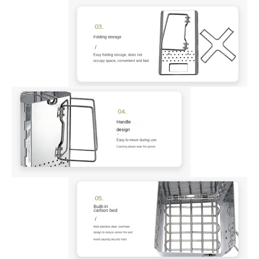 CAMPINGMOON MT-18 Folding Firewood Stove