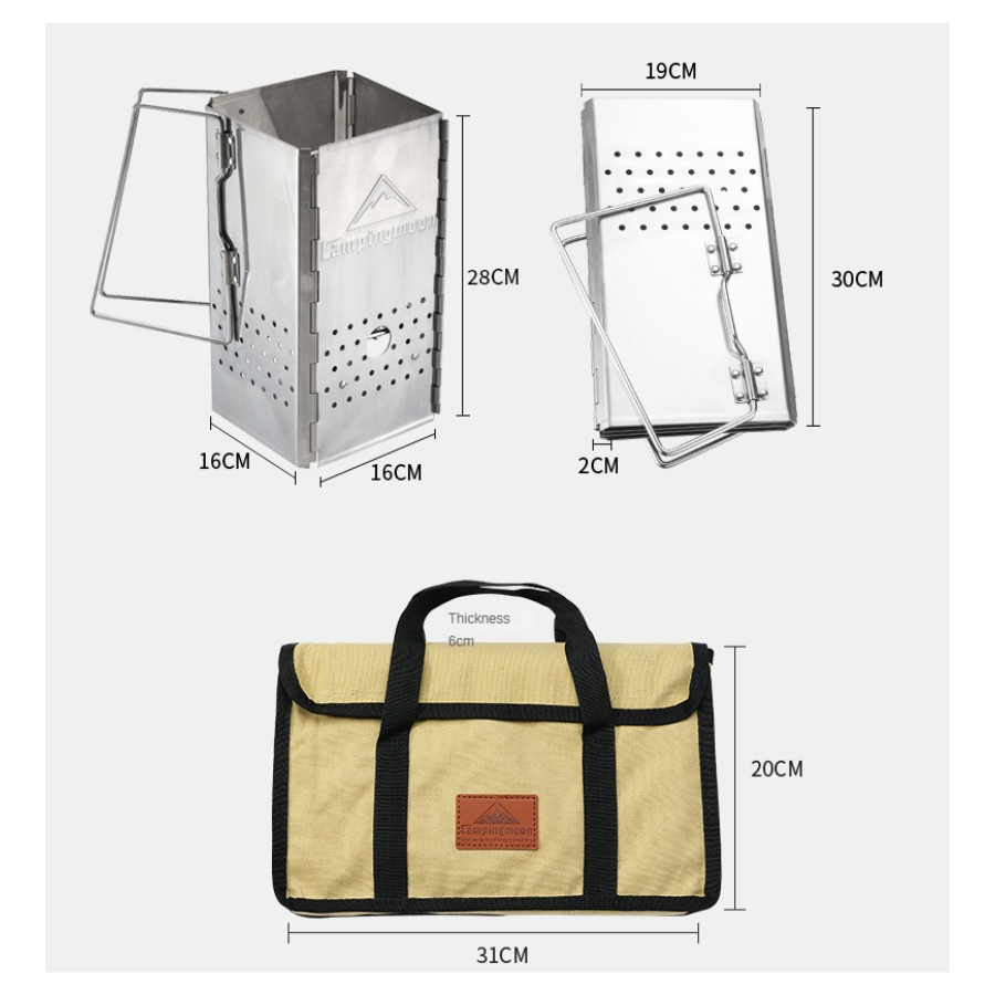 CAMPINGMOON MT-18 Folding Firewood Stove