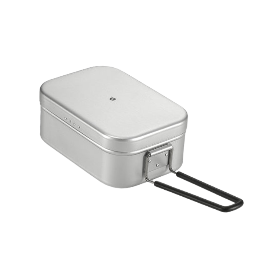 CAMPINGMOON S-2013 Mestin Stainless Steel Lunch Box & S-1218 Frying Net Set