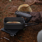 CAMPINGMOON S-1609 Mestin Stainless Steel Lunch Box & S-1215 Frying Net Set