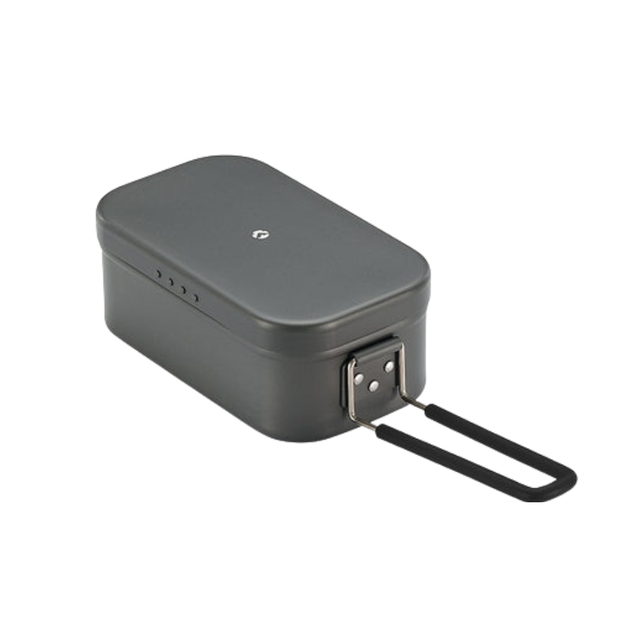 CAMPINGMOON H-1609 Mestin Black Lunch Box & S-1215 Frying Net Set