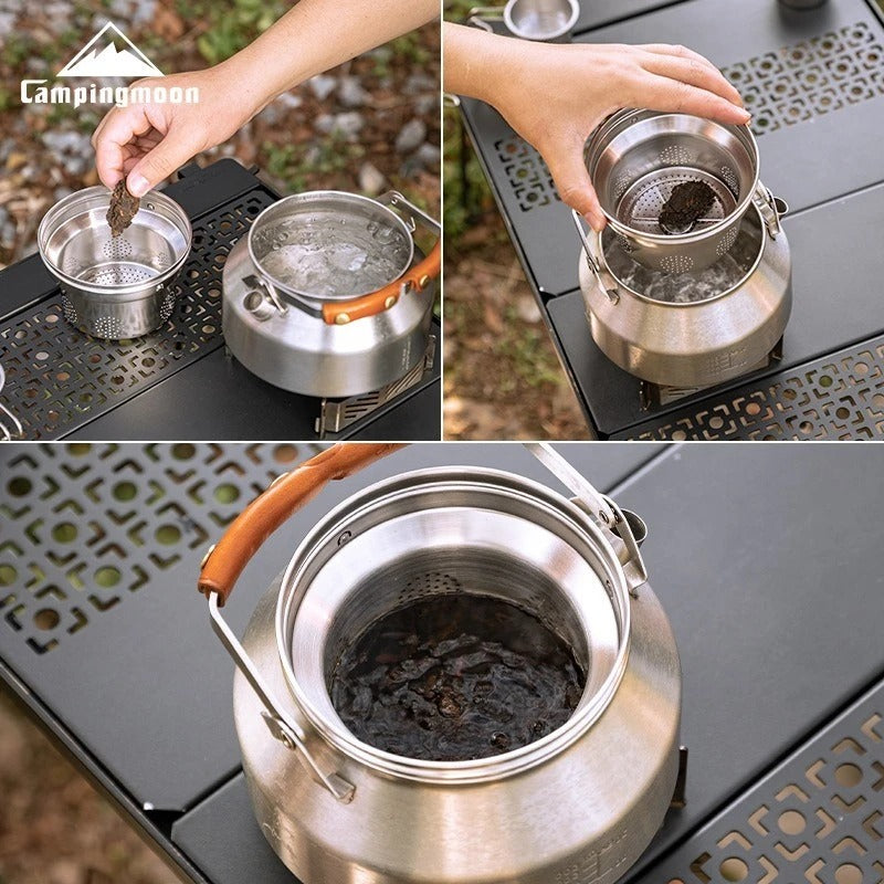 CAMPINGMOON SW-1 Kettle & SW-1-V Tea Filter Set
