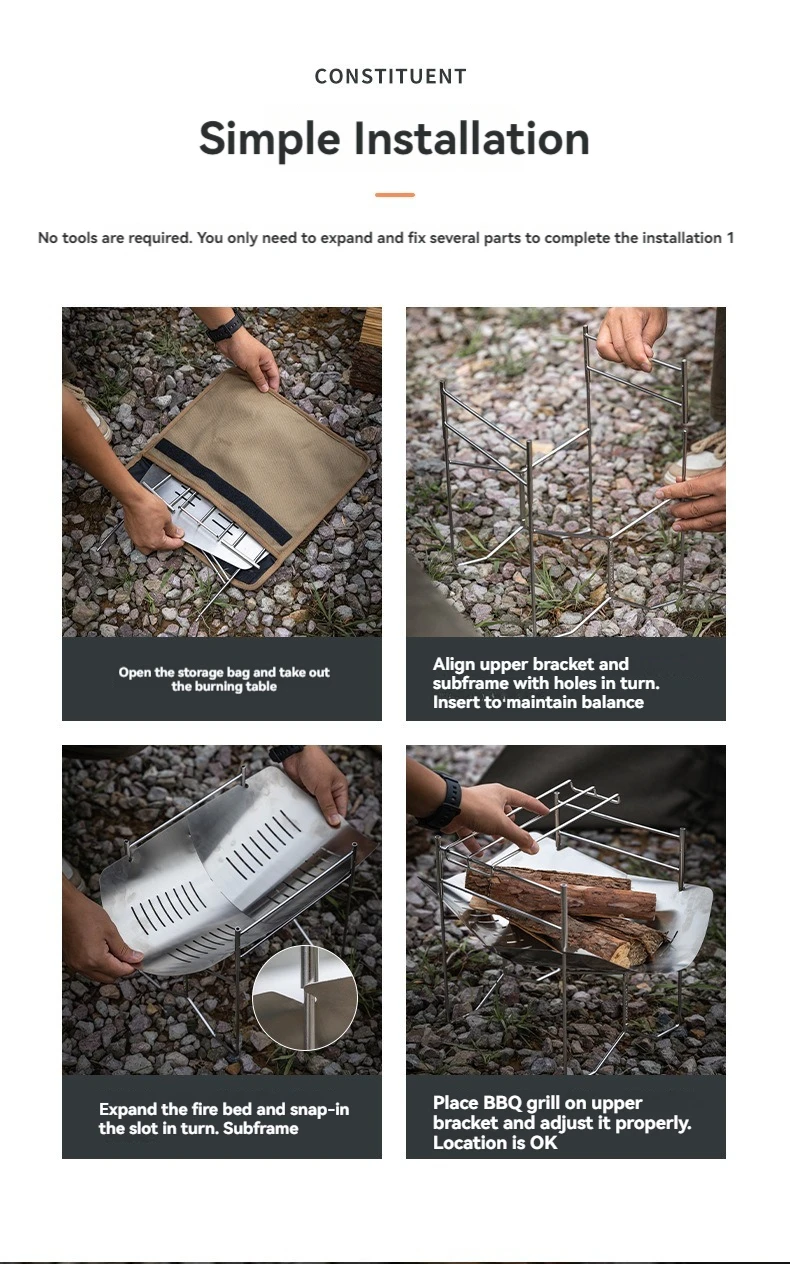 CAMPINGMOON SOLO-A4 Compact BBQ Grill Stove