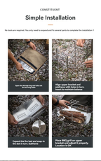 CAMPINGMOON SOLO-A4 Compact BBQ Grill Stove