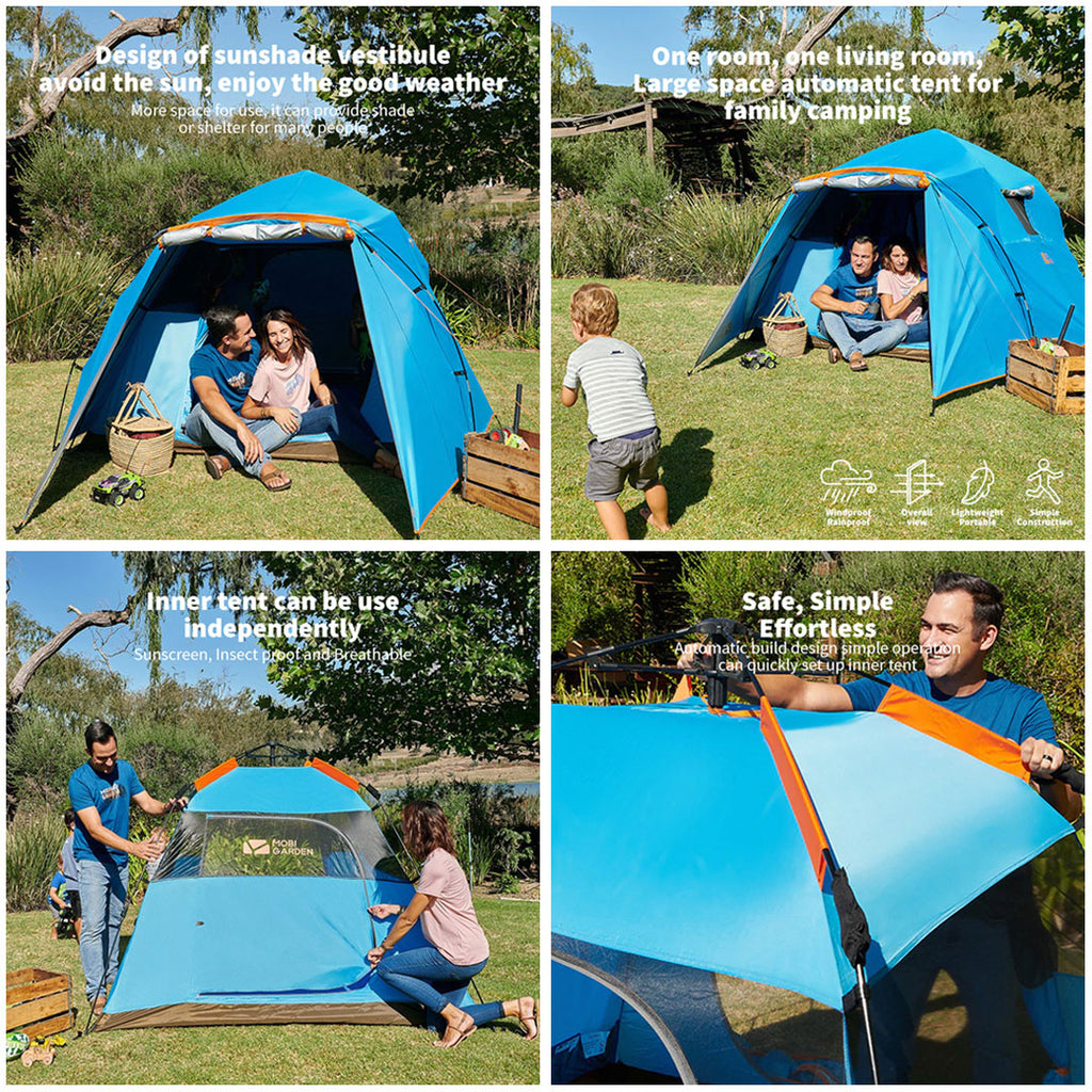 MOBI GARDEN Zero Motion Auto Tent 4P (Family Version)  – 210CM X 210CM