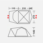 MOBI GARDEN Zero Motion Auto Tent 4P (Family Version)  – 210CM X 210CM