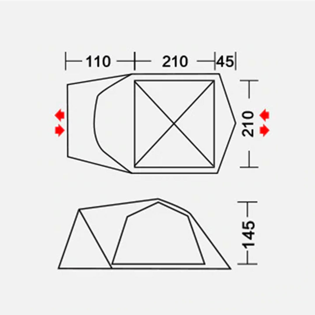 MOBI GARDEN Zero Motion Auto Tent 4P (Family Version)  – 210CM X 210CM