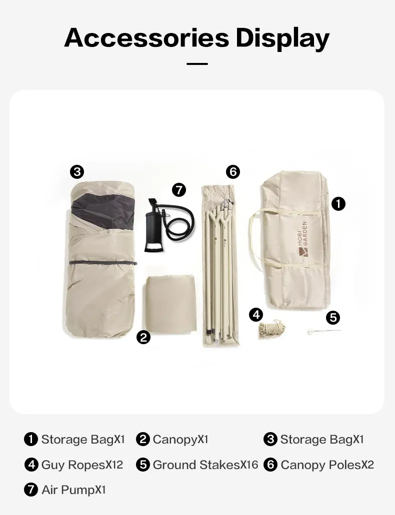 MOBI GARDEN PO Series Air Tent (PRO 165) 3P – 240CM X 240CM