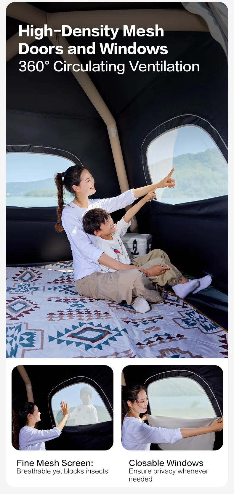 MOBI GARDEN PO Series Air Tent (PRO 165) 3P – 240CM X 240CM