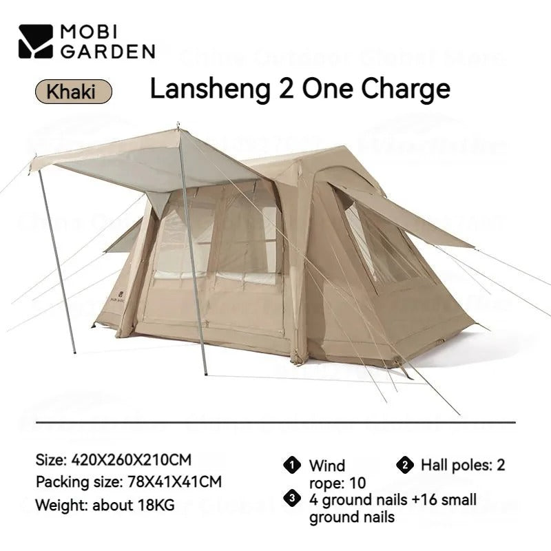 MOBI GARDEN Lansheng 2 Inflatable Tent 5P – 420CM X 260CM