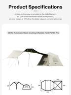 MOBI GARDEN PO Series Air Tent (PRO 165) 3P – 240CM X 240CM