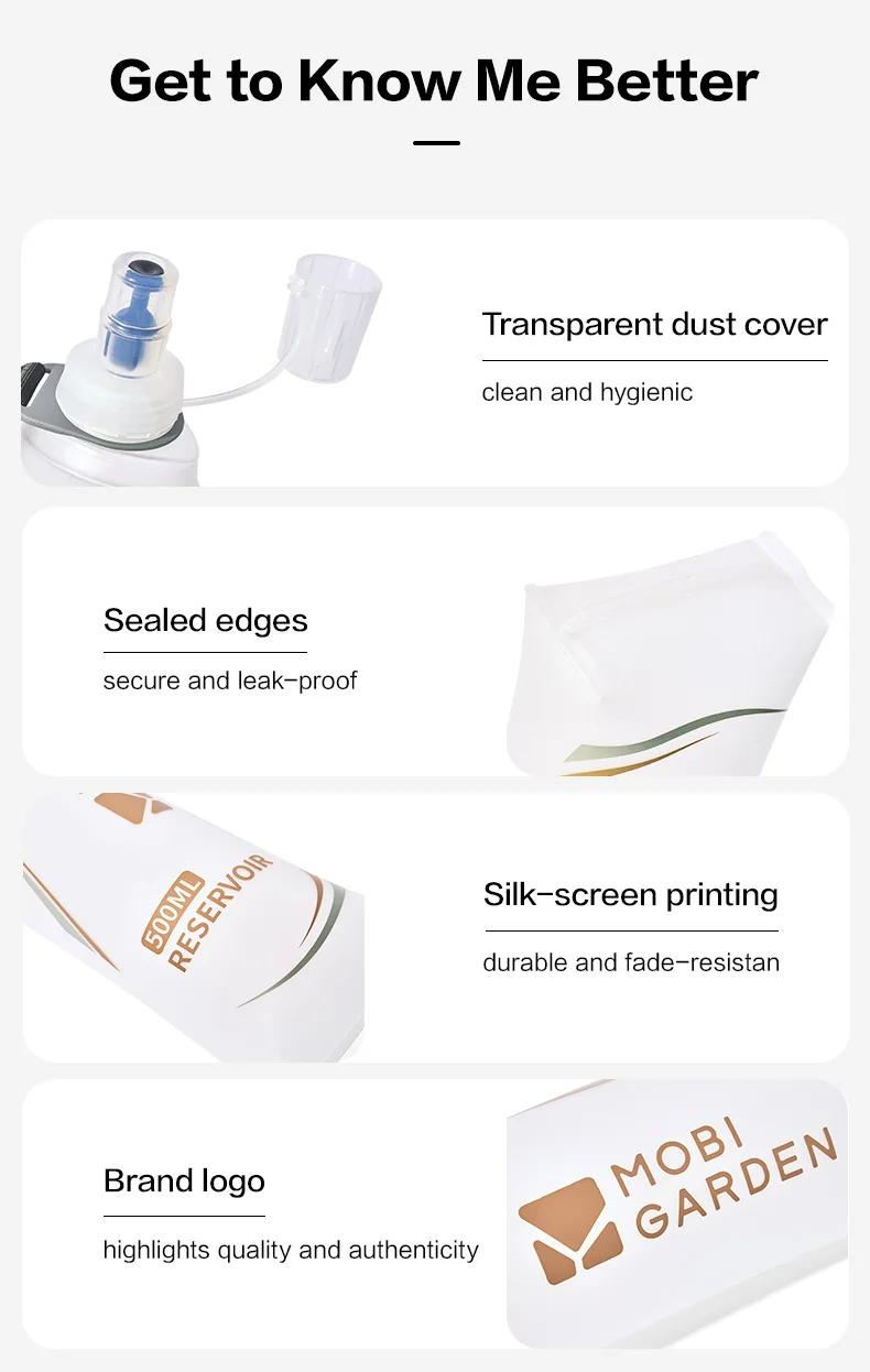 MOBI GARDEN QinChun Soft Flask Hydration Bottle 500ML