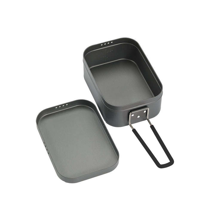 CAMPINGMOON Mess Tin Lunch Box & Frying Net Set – Large