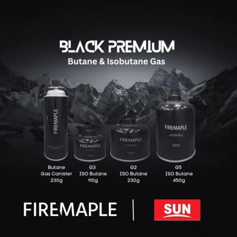 FIREMAPLE G2 Black ISO Butane Gas 230G