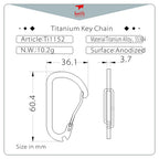 KEITH TITANIUM Light Carabiner Ti1152