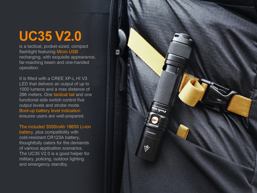 FENIX UC35 V2.0 Tactical Flashlight 1000LM