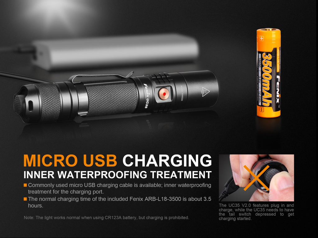 FENIX UC35 V2.0 Tactical Flashlight 1000LM
