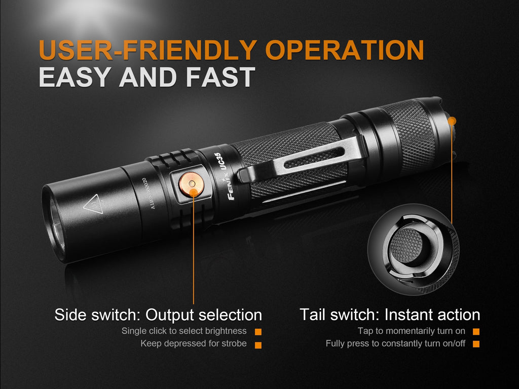 FENIX UC35 V2.0 Tactical Flashlight 1000LM