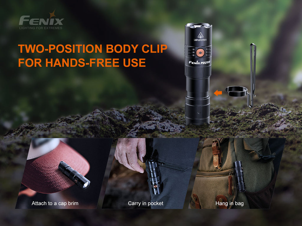 FENIX PD25R Portable Rechargeable Flashlight 800LM